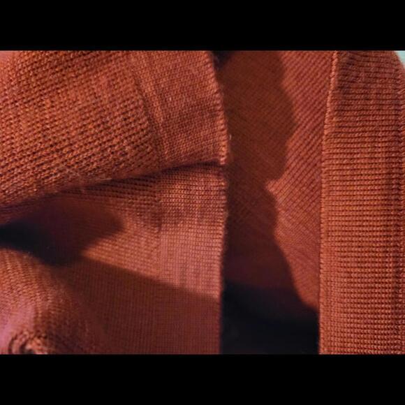 Stonebridge Petite Large red leather front panel sweater body jacket - Picture 7 of 7